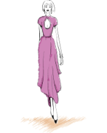 Person wearing a pink dress